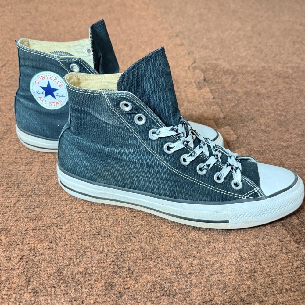 Converse Chuck Taylor All Star High‎ Top Black Canvas Kuromi Laces Womens 8.5 C+